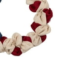 thumbnail image 4 of Northlight Americana Stars and Stripes Small Burlap Patriotic Wreath - 20" - Unlit, 4 of 8