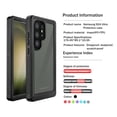 thumbnail image 2 of for Samsung Galaxy S24 Ultra Waterproof Case - Shockproof Dustproof Case with Built-in Clear Screen Protector, Full Body Heavy Duty Sealed Protective Cover for Samsung Galaxy S24 Ultra,Black, 2 of 11