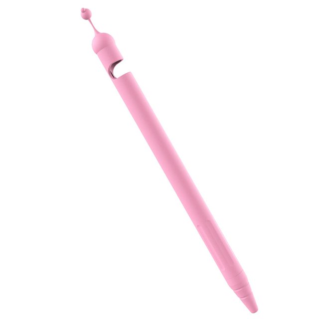 Funda protectora elástica de silicona para lápiz, funda de piel completa, soporte para bolígrafo Rosado Baoblaze funda de silicona cubierta de lápiz
