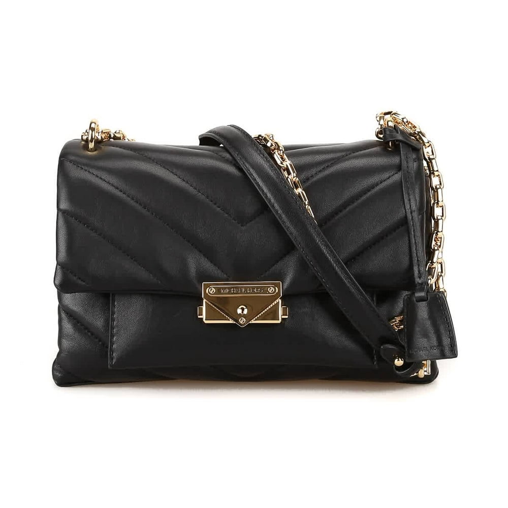 Michael Kors Ladies Black Quilted Leather Cece Medium Convertible