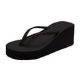 thumbnail image 2 of IUJSOY Womens Platform Flip Flops Lightweight Summer Thong Sandals Comfortable Wedge Slides Shoes, 2 of 7