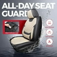 thumbnail image 4 of Car Seat Covers Full Set Faux Nappa Leather Seat Covers for Cars Breathable Front Seats with Lumbar Support and Rear Fit for Automotive Sedans SUVs Pickups, 4 of 8