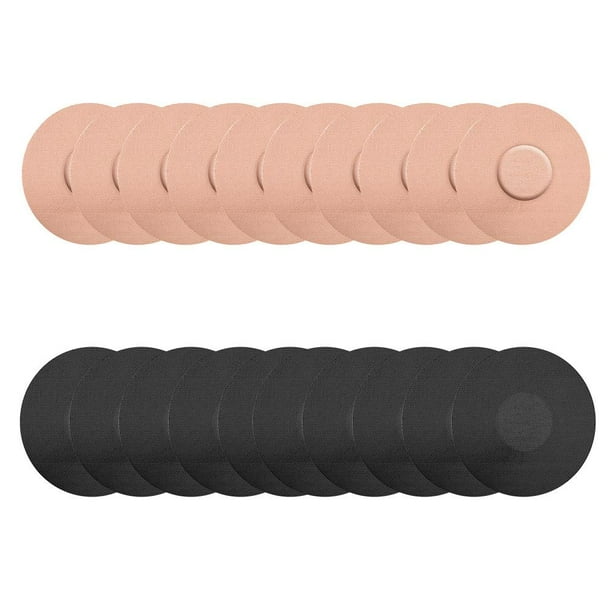 10 parches adhesivos impermeables para cubiertas de sensores deportivos, cinta de parche (negro)