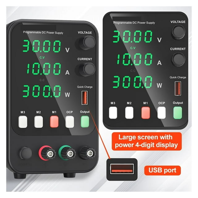 Alimentation CC Réglable 30V 10A 60V 5A pour Laboratoire, Source d'Alimentation Stabilisée, Interrupteur Régulateur de Tension, Facile à Utiliser