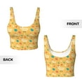 thumbnail image 5 of Haiem Flowe Chicken Pattern Womens Sports Bra - U Neck Padded Low Impact Yoga Bra Workout Crop Top Gym Moisture-Wicking Workout Vest -X-Large, 5 of 9