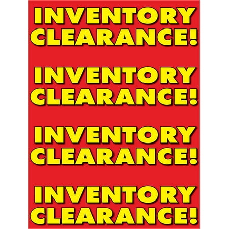 Inventory Clearance Retail Display Sign, 18