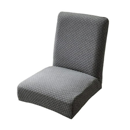 

Dining Room Elastic Chair Cover Low Back Seat Protector Dark Gray