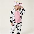 thumbnail image 7 of Xyant Snug Fit Unisex Onesie Pajamas Flannel Animal One Piece Halloween Outfits Sleepwear Homewear for Adult Kids (White,7-8 Years), 7 of 7