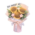 thumbnail image 1 of Ramo de flores de ganchillo con luces y guirnalda de punto para boda. Rosa, 1 of 9