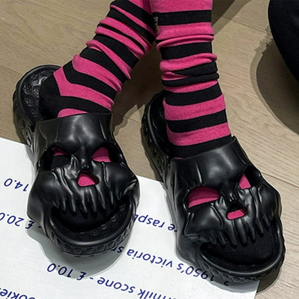 Skull Home Slippers Fashion Punk Flip Flop Non-slip Summer Sandals