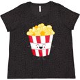 thumbnail image 3 of Inktastic Cute Kawaii Popcorn Women's Plus Size T-Shirt, 3 of 5