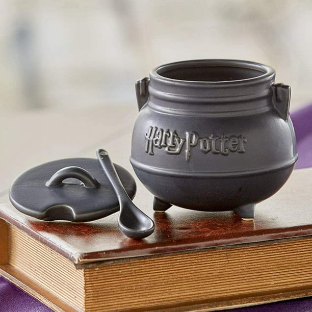 Tasse en céramique de chaudron de style de fonte de fer de Harry Potter  avec la cuillère 