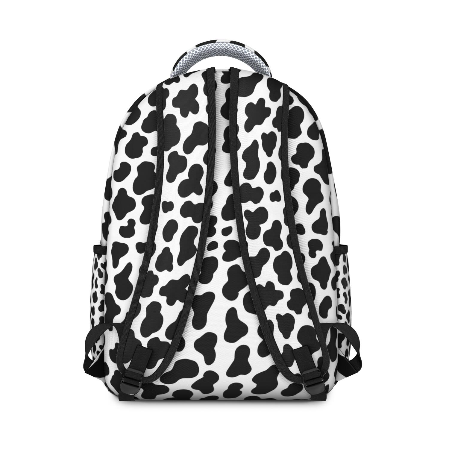 Cow Print Backpack for School,Schoolbag with Adjustable Shoulder Straps & Padded Back,15.3"x11"x7.1".