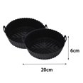 thumbnail image 3 of 2Pcs Silicone Bakeware Réservoir de Drainage d'Huile 3D Résistant à la Chaleur Anti-Adhésif Uniformément Chauffé avec Poignée Friteuses Pot Doublure Cuisine Alimentation, 3 of 11