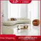 thumbnail image 2 of Nordic Stretch Wood Relax Sofa Bed Velvet Curved Luxury New In Couch Lounge Lazy Loveseat Divani Soggiorno Living Room Furniture My Lux Decor Round, 2 of 12