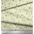 thumbnail image 2 of Soimoi Poly Georgette Fabric Artistic Tree,Reindeer & Fox Face Kids Printed Craft Fabric by The Yard 52 Inch Wide, 2 of 3