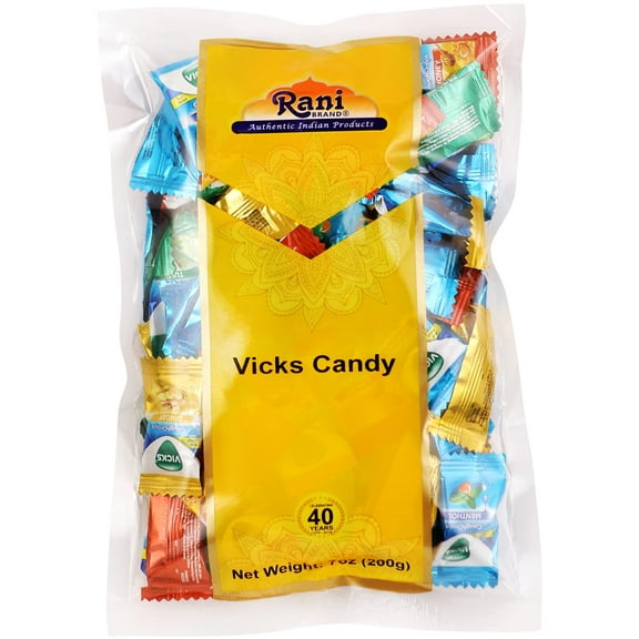 Rani Vicks Candy 7oz (200g) Individually Wrapped ~ Indian Tasty Treats | Vegan | Gluten Friendly | NON-GMO | Indian Origin