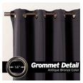 thumbnail image 2 of Best Home Fashion Extra Long 19 FT Blackout Curtain, Antique Bronze Grommet Tall Curtain for High Ceiling or Long Window, 2 Story Curtain for Living Room (1 Panel, 52" W x 228" L, Darkgrey), 2 of 6