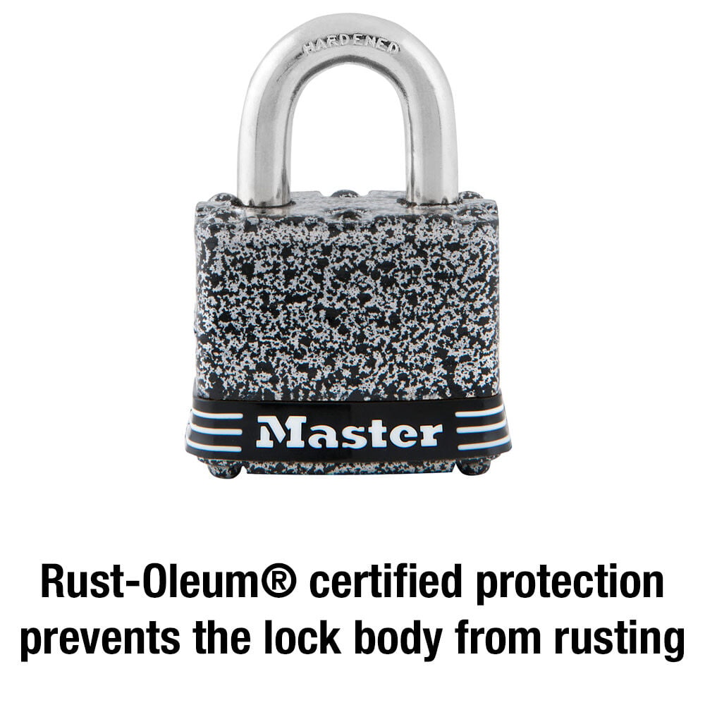 (2 pack) Master Lock 1-9/16in (40mm) Wide Rust-Oleum® Certified Laminated Steel Pin Tumbler Padlock