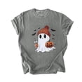 thumbnail image 3 of Halloween Costumes for Men Halloween Tshirts Plus Size Short Sleeve Pumpkin Ghost Funny Graphic Print Halloween Tee Shirts, 3 of 5