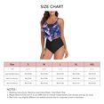 thumbnail image 2 of Traje De Baño Para Mujer, Traje De Baño Con Volantes De Moda Para Mujer Con Estampado Transpirable De Doble Capa Para Nadar Mgaxyff Top Tie Dye Morado Shorts Negros XXL, 2 of 5