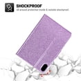 thumbnail image 7 of ELEHOLD Folio Case for Apple iPad 10th Generation, Glitter Folio Stand Smart Cover Auto Wake/Sleep PU Leather Protective Case for iPad 10.9 inch 2022,Purple, 7 of 7