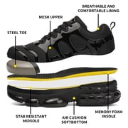 NIFOFISE Safety Shoes for Men Women Steel Toe Puncture Resistant for Work
