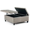 thumbnail image 5 of WyndenHall  Elliot Transitional Table Ottoman Distressed Grey Taupe 36"w x 36"d x 16.5 "h Faux Leather, Foam Square Faux Leather, 5 of 5