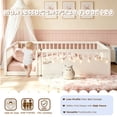 thumbnail image 3 of Twin Size Toddler Floor Bed Frame, Montessori Floor Bed with Guardrails, Pine Wood Bed Frame for Kids, No Slats Included, White, 3 of 9