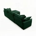 thumbnail image 6 of Modern L-shaped Sectional Sofa with Green Corduroy and One Footrest (220×80×75cm), 6 of 14