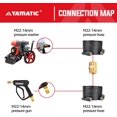 thumbnail image 3 of YAMATIC Pressure Washer Hose Connector, Solid Brass M22-14mm Male Coupler Adapter, 5000 PSI Extension Fitting, 1 Pack, 3 of 6