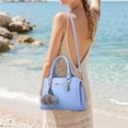 thumbnail image 2 of Faraee Womens Purses and Handbags Leather Shoulder Crossbody Bag Ladies Top Handle Bags Satchel with Zipper Plush Pendant Sky Blue, 2 of 5