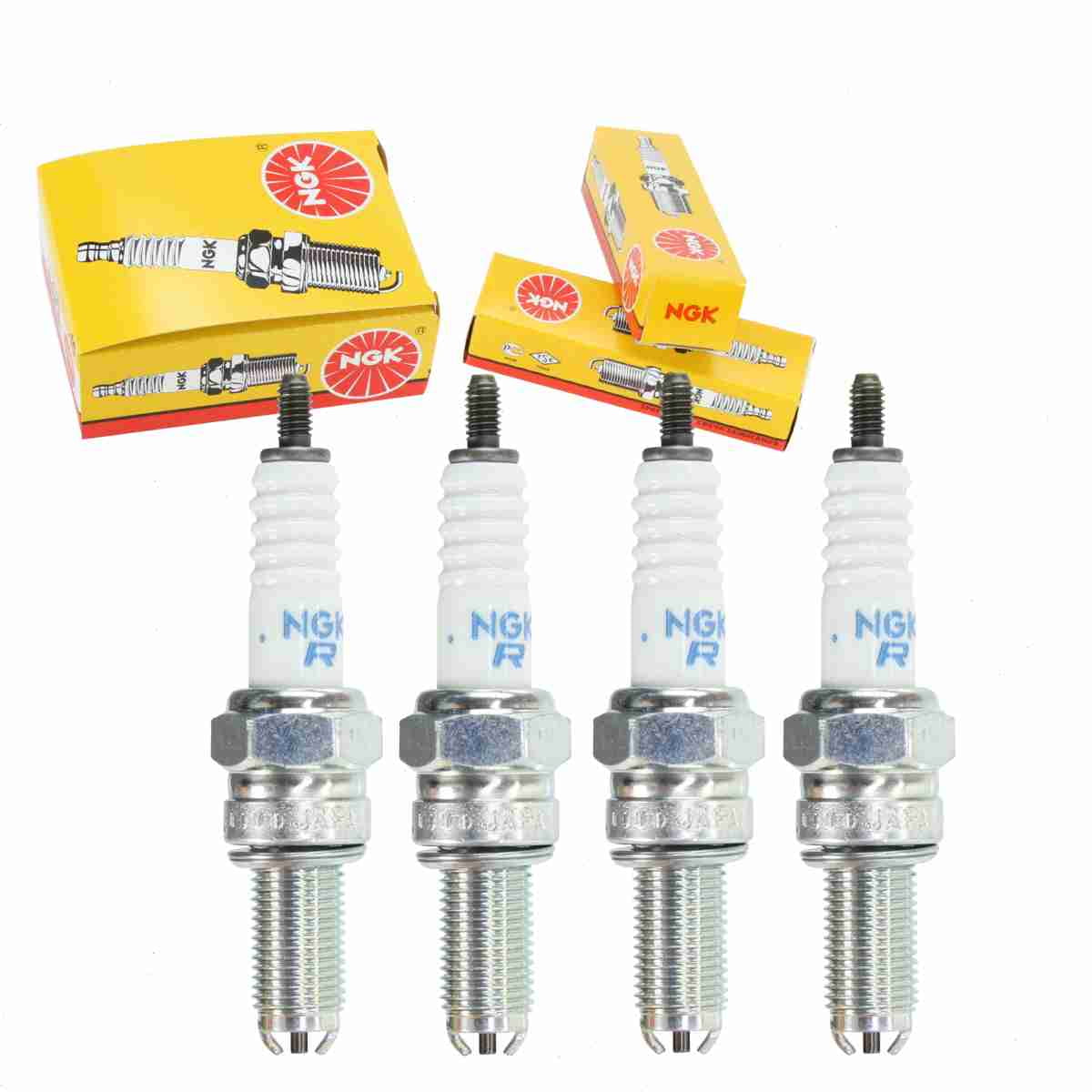 4 pc NGK 4548 Standard Spark Plugs for 09482-00410 4155 653 92070-1145 92070-1264 94701-00395 94701-00403 94703-00403 E3.38 G57C RG92DC U27ETR Ignition Wire Secondary