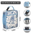 thumbnail image 3 of Peony Insulated Lunch Bag Box Student Reusable Lunch Tote Bag Lightweight Cooler Tote Bag Picnic Travel, 3 of 6