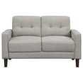 thumbnail image 2 of Bow 54 Inch Loveseat- Grid Tufted Back- Track Arms- Self Welt Trim- Beige, 2 of 6