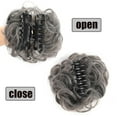 thumbnail image 5 of Deaumellos Bun Extension Clips, Wavy Claw Clip Messy Bun Hair Piece for Women, Stylish Buns Extension for Women, Synthetic Elastic Wavy Curly Hair Piece, 5 of 7