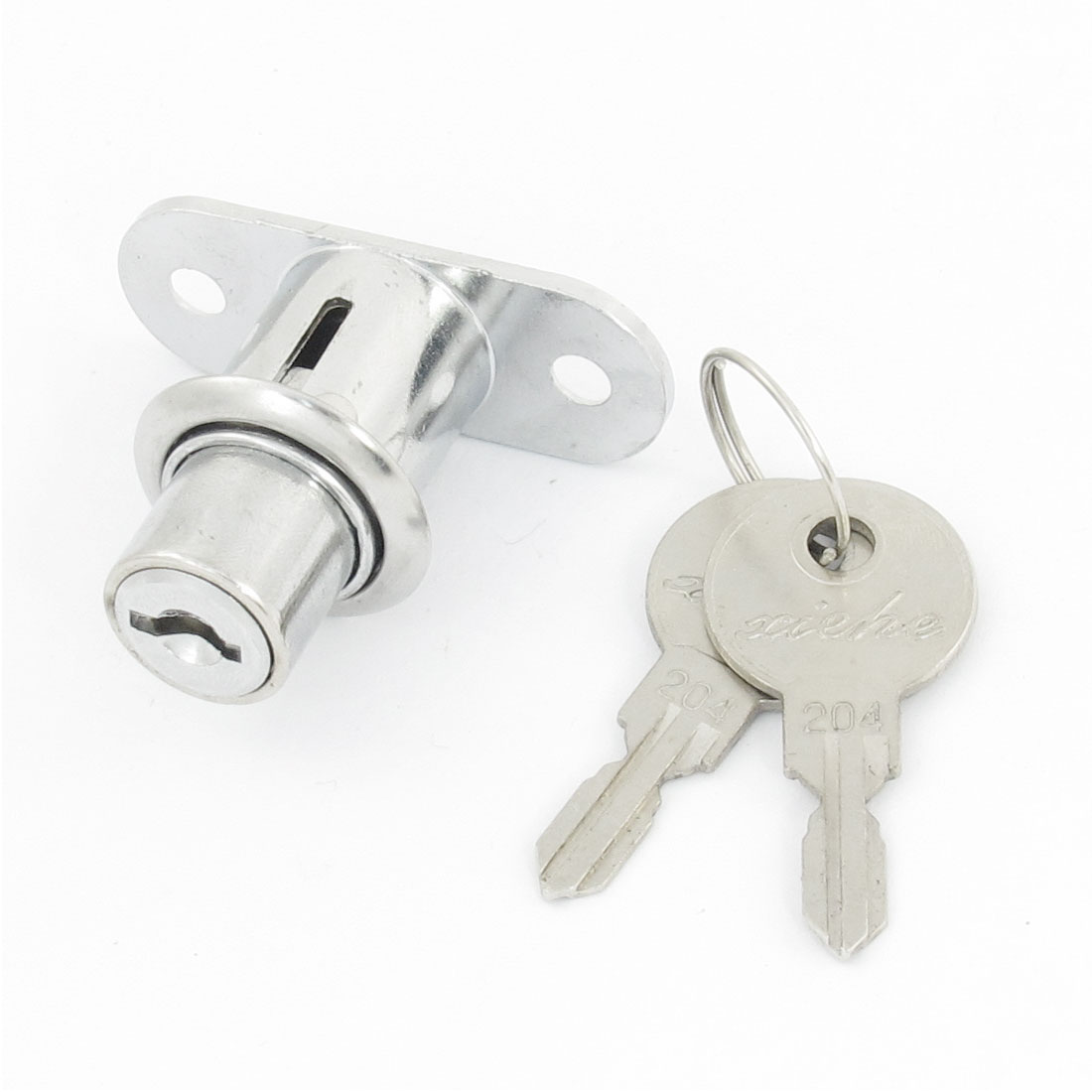 Supermarket Security Showcase Door Locking Plunger Lock Silver Tone 2