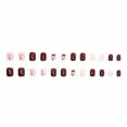 thumbnail image 2 of AYA Ongles Courts Blancs et Rouges pour Noël Nouvel An Bonhomme de Neige Champ de Neige Poudre d'Ongle Assiette 2ml, 2 of 9