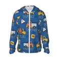 thumbnail image 1 of Fotbe Construction Vehicles Chaqueta con Protección Solar UPF 50+ para Hombre y Mujer, Camisa con Capucha y Bolsillos-Medium, 1 of 7