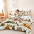 thumbnail image 4 of Catabedysis Watercolor Camping 7 Pieces Full Size Bedding Sets,Country Farmhouse Adventure Full Size Bed in a Bag For Boys,Multicolor,Polkadot Reversible, 4 of 7