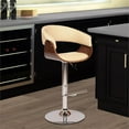 thumbnail image 2 of Hawthorne Collections 44.17" Modern Polyurethane Swivel Bar Stool in Cream, 2 of 5