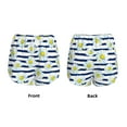 thumbnail image 3 of Pofeuu Daisy Striped Nautical Print Women's Athletic Shorts Running Workout Shorts Tummy Control Quick Dry Gym Shorts with Pockets Double layer sports shorts-X-Large, 3 of 7