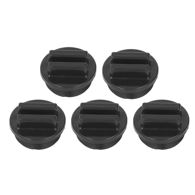 Tapón de drenaje para filtro de retorno de piscina, rosca macho G1 1/2, color negro, 5 unidades, con junta tórica, para piscinas de aguas termales y spas.