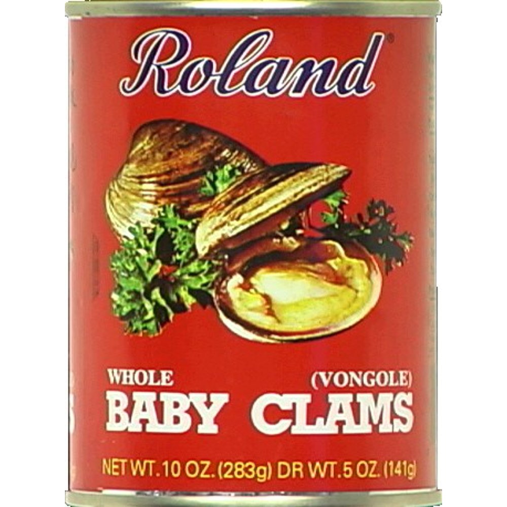 Roland Boiled Whole Baby Clams, 10 oz