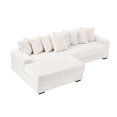thumbnail image 2 of Modern L Shape Sectional Sofa, Corduroy Convertible Modular Couch For Living Room Office Apartment, 2 of 5