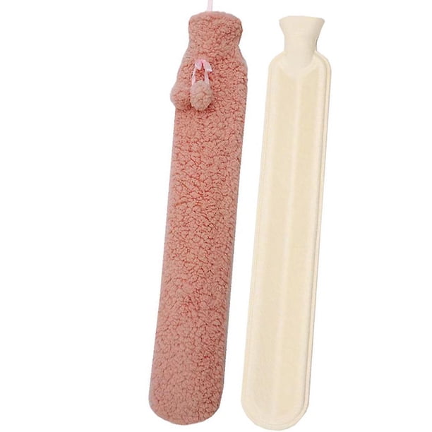 Bolsa de agua caliente de goma (2 litros) Bolsa de agua caliente clásica para aliviar el dolor, cuello, rodillas y pies