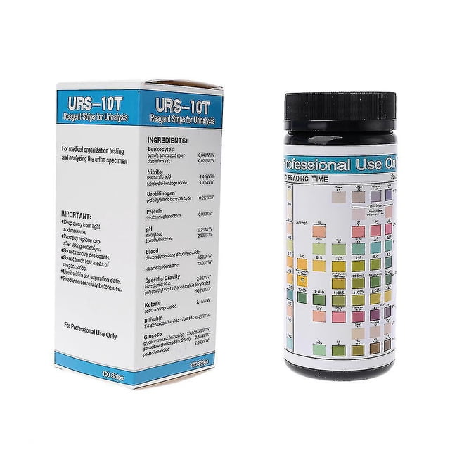Tiras reactivas de orina 10 en 1, kit de prueba de análisis de orina de 100 piezas, leucocitos, nitrito, Ph