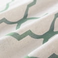 thumbnail image 3 of Curtainking Tie Top Rod Pocket Valance Curtain Farmhouse Moroccan Tile Print Flax Linen Curtains 50x18 inch 1 Panel Sage on Beige, 3 of 6