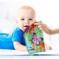 thumbnail image 4 of Colorful Parrot Birds Butterflies Baby Muslin Washcloths Soft Absorbent Face Towel, Tropical Leaves Jungle Flowers Burp Cloths Cotton Bath Wipes 5 PCS Infant Wash Cloth for Newborn Boys Girls 12x12, 4 of 6