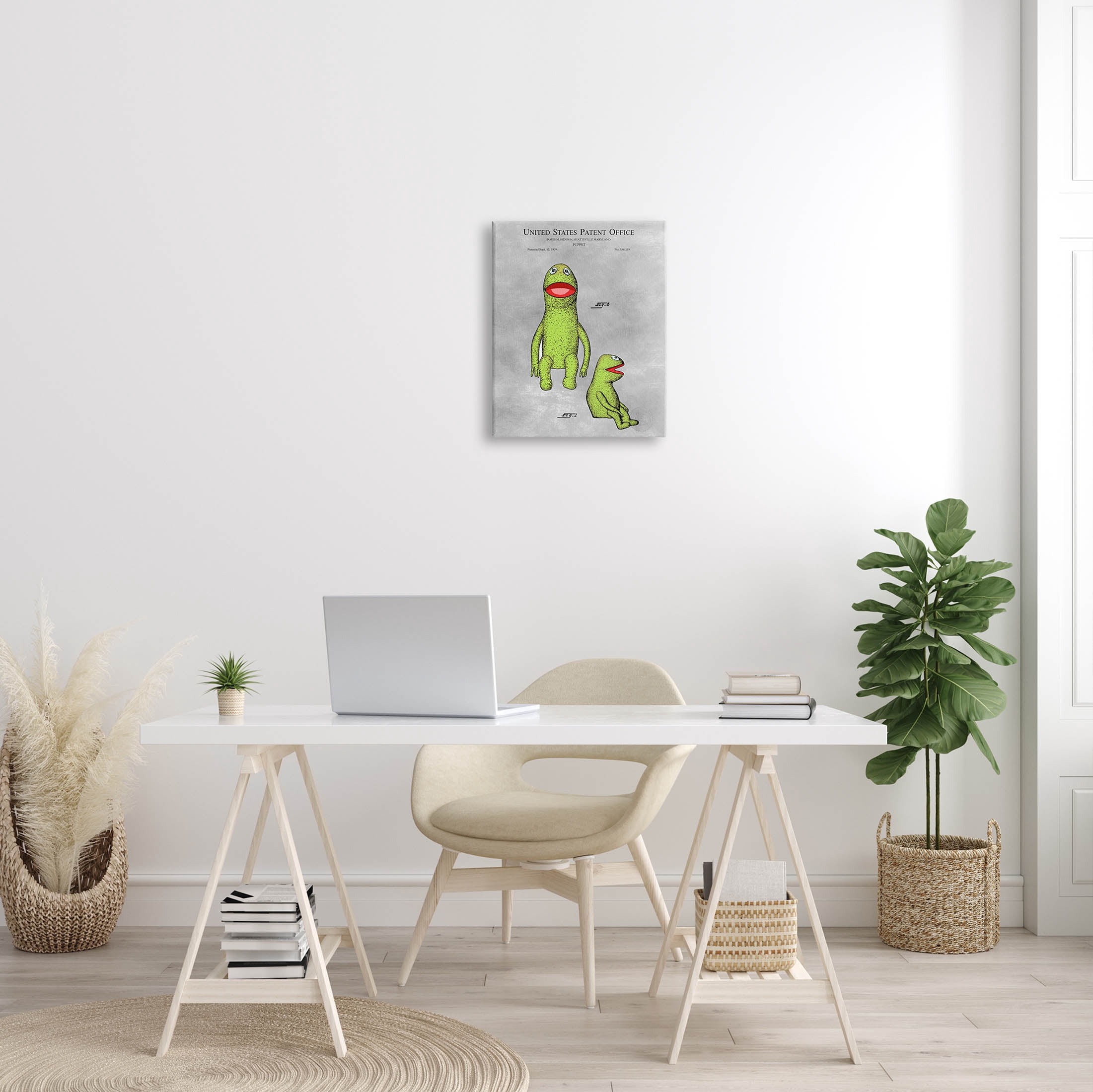 Stupell Industries Vintage Frog Puppet Diagram Graphic Art Gallery Wrapped Canvas Print Wall Art, Design by Karl Hronek